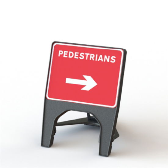 Melba Q-Sign - Pedestrians (Rotating Arrow) - 600 x 450mm