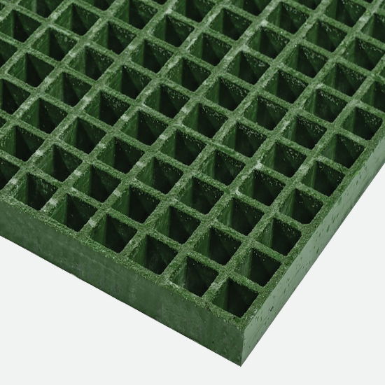 GRP Grating - 2000mm x 1000mm x 38mm Sq Grip Top - Green