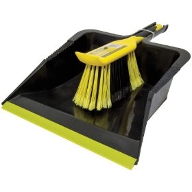 Bulldozer Heavy Duty Dustpan & Brush Set