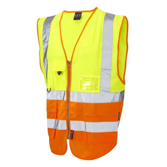 W11-Y-O Hi Vis Superior Waist Coat Yellow-Orange