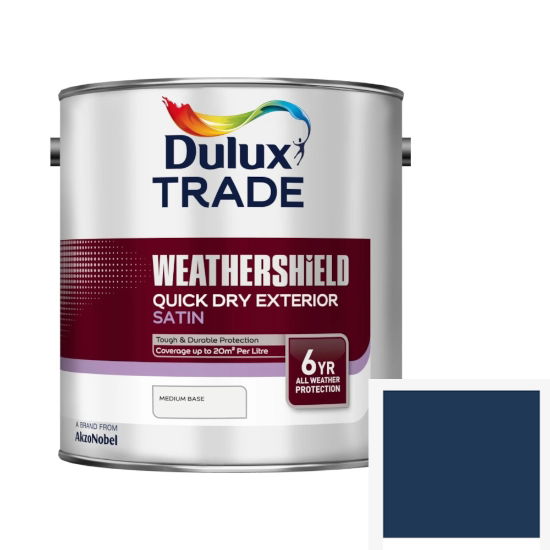 Weathershield Satin Wood 2.5L RAL 5003 - Clearance Item