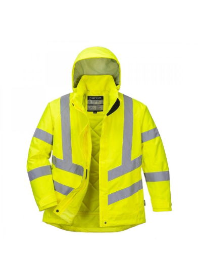 LW74 Ladies Hi Vis Padded Jacket - Yellow 