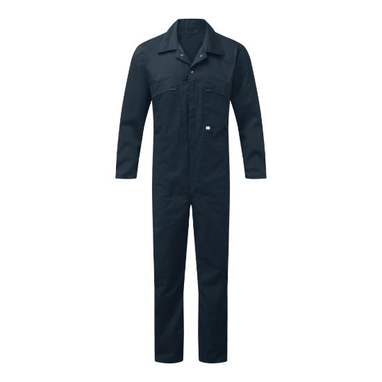 Boiler Suit Polycotton Zip Front - Navy