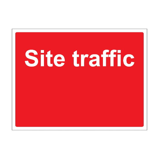 Site Traffic 600mm x 450mm - 1mm Rigid Plastic Sign