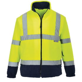 F301 Hi-Vis Two Tone Fleece Yellow / Navy