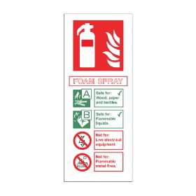 Foam Fire Extinguisher Sign