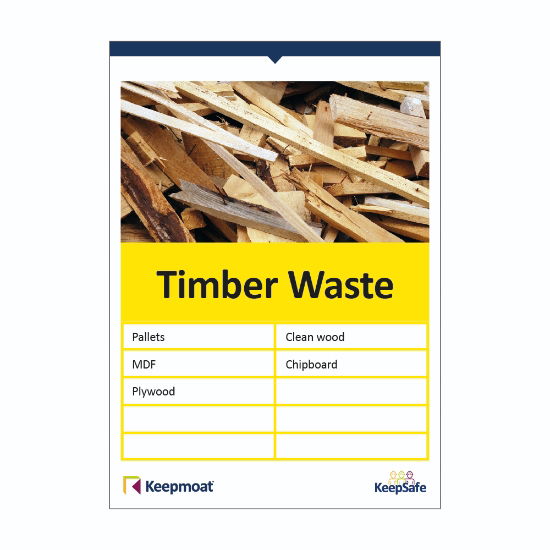 KPM-38I - 297mm x 420mm x 0.85mm Magnetic - Timber  Waste Skip Sign