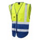 W11-Y-RO Hi Vis Superior Waist Coat Yellow-Royal Blue