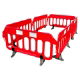 TRAFF TEX™ Pedestrian Barrier - Red - 2m