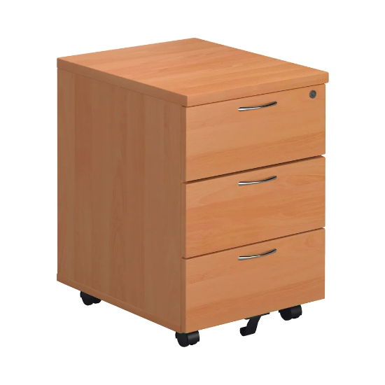 3 Draw Mobile Pedestal - Beech