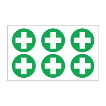 First aid cross, 50mm x 50mm, Self Adhesive Vinyl - from Tiger Supplies Ltd - 565-04-60