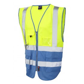 Hi Vis Superior Waistcoat Yellow Blue