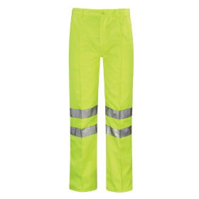 Hi Vis Poly-Cotton Work Trouser - Yellow