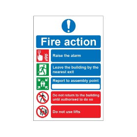 Fire Action - Raise Alarm 200mm x 300mm