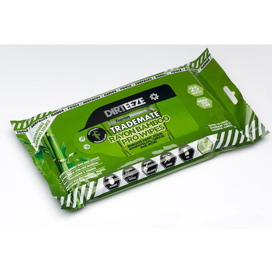 Dirteeze Rayon Bamboo Pro Wipes Pk of 25