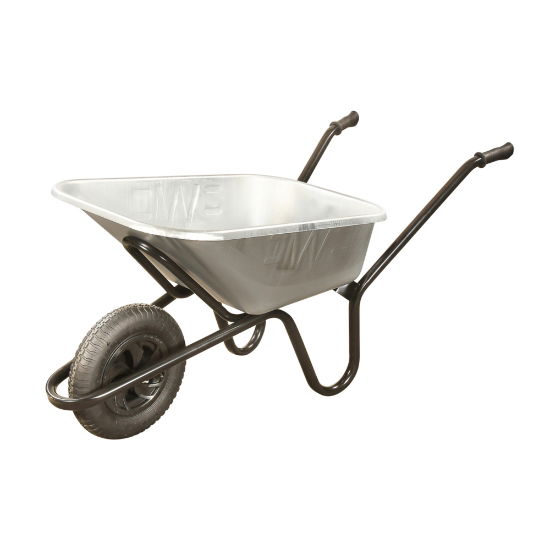 Invincible Galvanised Wheelbarrow - 120 Litre  - Pneumatic Tyre