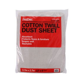 Cotton Dust Sheets - 12' x 9'