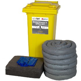 Maintenance Spill Kit - 120 Litre Supplied in  Wheelie Bin