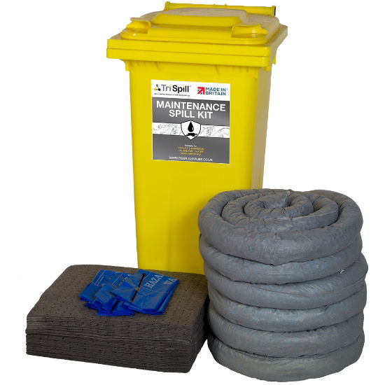 Maintenance Spill Kit - 120 Litre Supplied in  Wheelie Bin