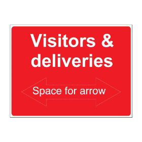 Visitors & Deliveries… 600mm x 450mm