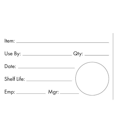 Food Label - 100mm x 50mm - Roll of 100