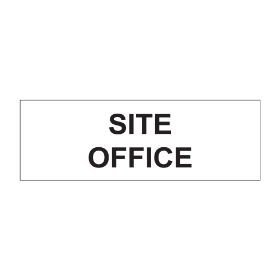 Site office sign, 300 x 100mm, 1mm Rigid Plastic - from Tiger Supplies Ltd - 560-04-14