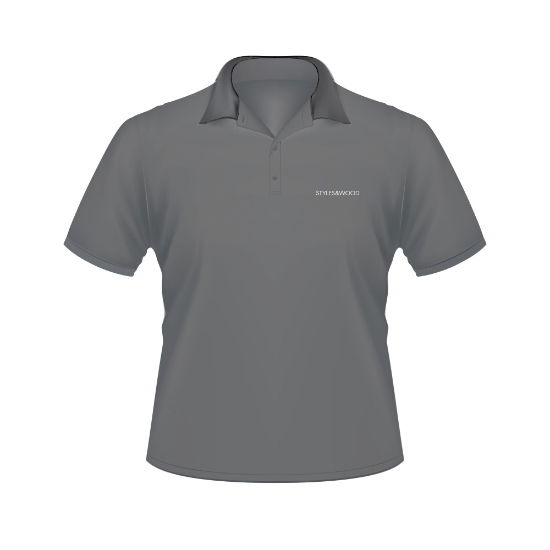 Styles & Wood Embroidered RK12 H/D Polo Shirt  - Charcoal Grey
