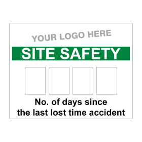 Site Safety TIme Lost Board 900mm x 700mm - 3mm Foamex