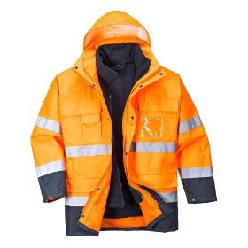 S162 Hi Vis Lite 3in1 Jacket Ora-Nav