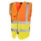 W11-O-Y Hi Vis Superior Waist Coat Orange-Yellow