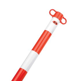 Red & White Plastic Post