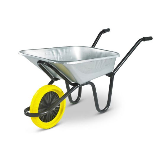 Endurance Galvanised H/D Wheelbarrow - 90 Litre  - Puncture Proof Tyre