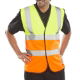 Hi Vis Two Tone Waist Coat - Yellow / Orange