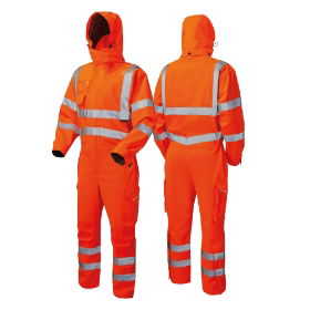 EcoViz® Watertown Recycled Stretch Coverall - Orange 