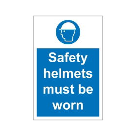 Safety helmets must be worn 