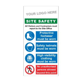 Multi Pu Rigid Plasticose Site Safety Board 1200mm x 600mm - 5mm Foamex