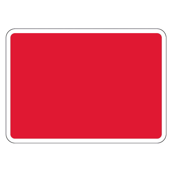 1050 x 750mm Blank Red (c/w White Border) - Black Plastic CR1 Quick Fit Sign