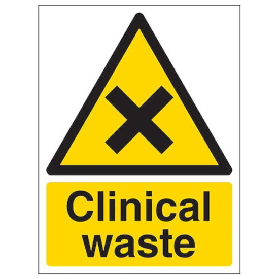 Clinical Waste Sticker 100mm x 100mm - Self Adhesive