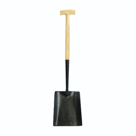 Solid Socket Square Mouth Shovel - T Handle