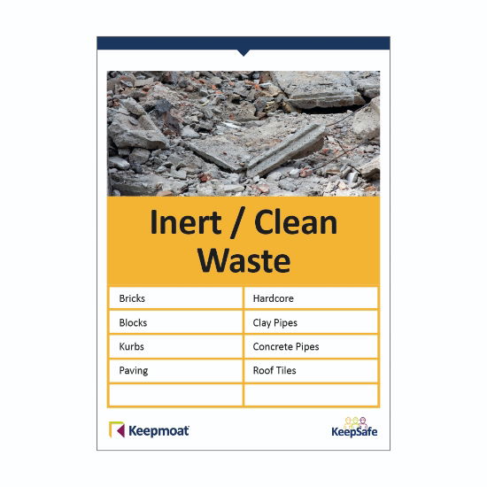 KPM-38K - 297mm x 420mm x 0.85mm Magnetic - Inert / Clean  Waste Skip Sign