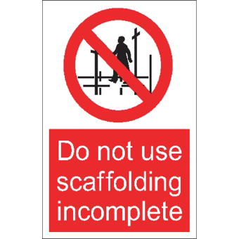 Scaffolding Signs