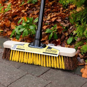 Bulldozer Heavy Duty Utility Broom Complete with Handle  - 15"