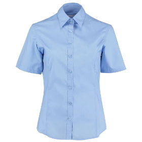 K742F Business S-Sleeved Blouse Blue