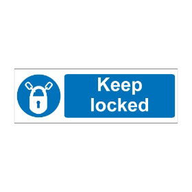 Keep locked 600mm x 200mm