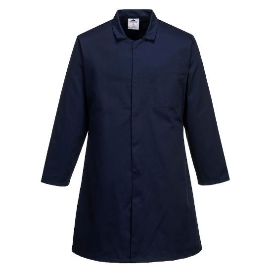 2202 - Mens One Pocket Food Coat - Navy