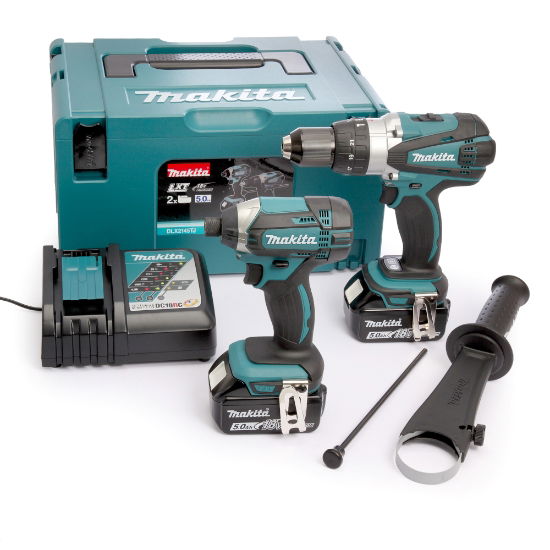 Makita DLX2145TJ Twinpack Combi Drill & Impact Driver  (2 x 5.0Ah Batteries) - 18v