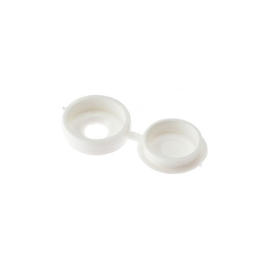 Hinged Cover Caps 10g-12g White - PK100 