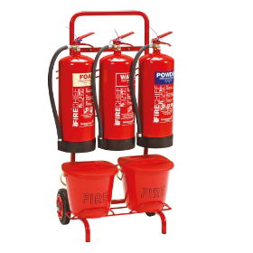 Triple Metal Fire Trolley