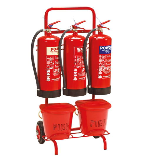 Triple Metal Fire Trolley