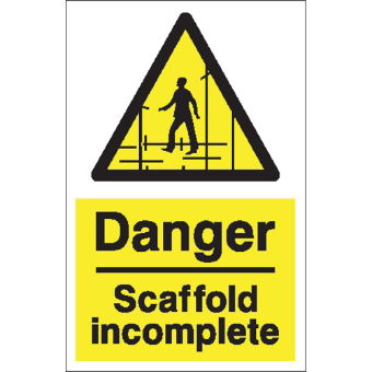 Scaffolding Hazard Signs